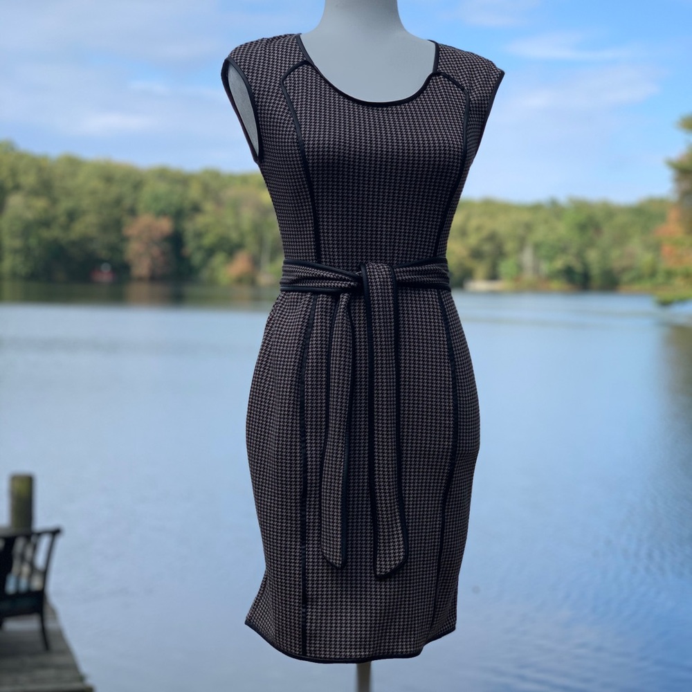 Max Studio Houndstooth Sheath Dress
